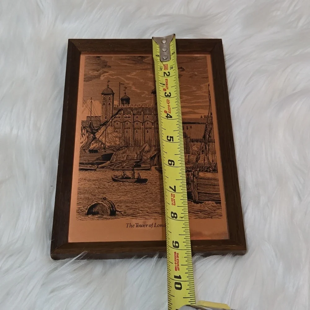 Tower of London Wall Art Copper Etching Etchmaster Original Vintage
